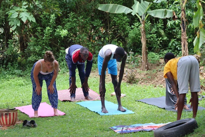 Vinyasa Flow yoga session in Entebbe