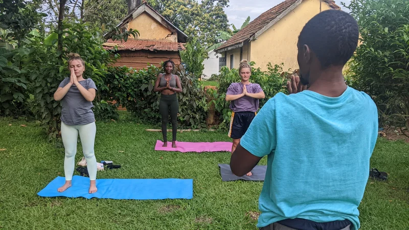 Yin Yoga relaxation session in Entebbe